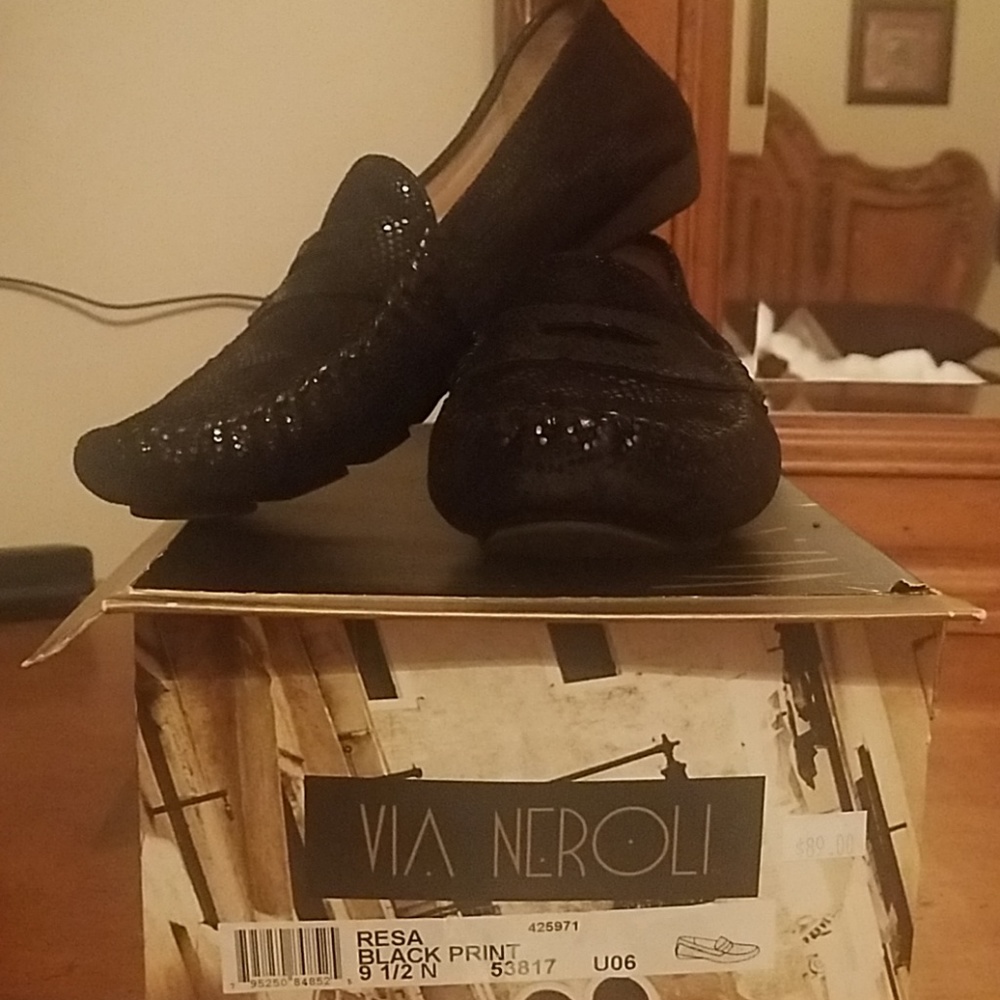 Black Sparkle Loafers